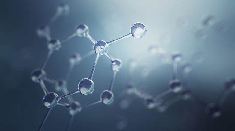 分子モデルの3Dイラストの背景