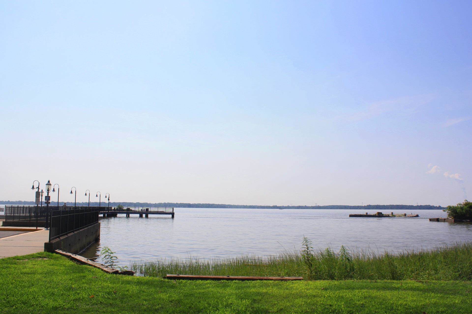 View of New Castle Pier on the Delaware River