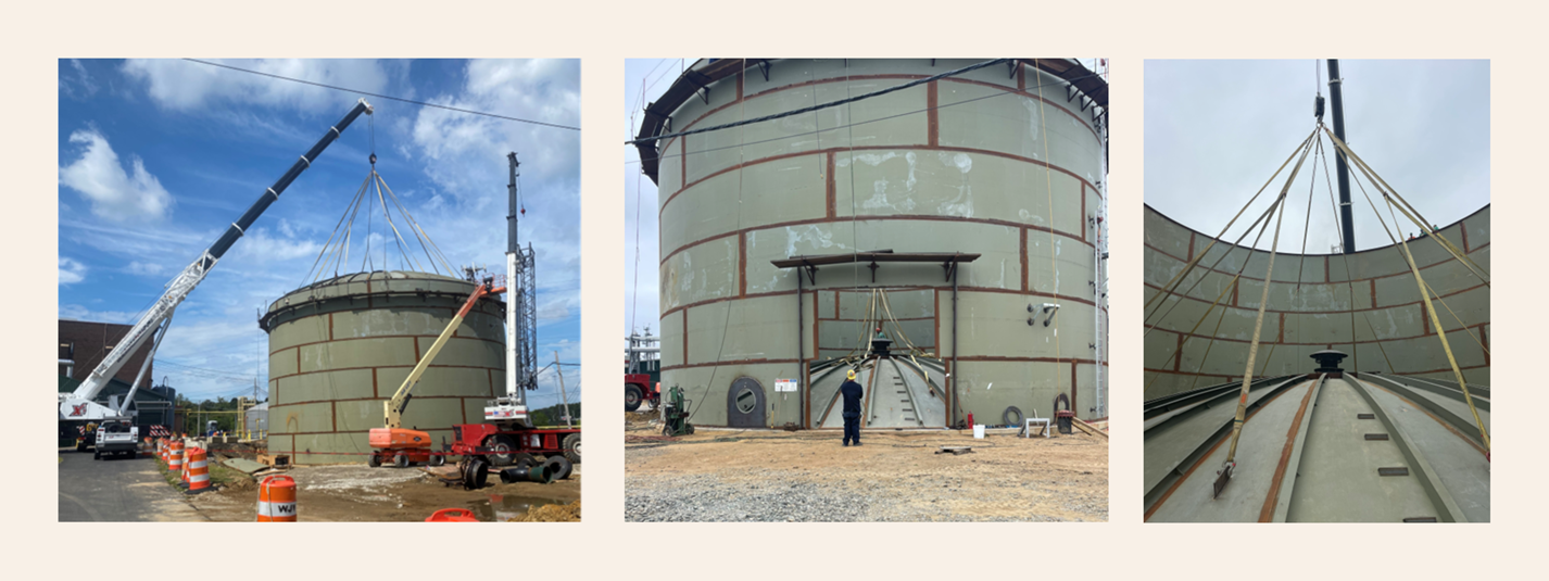 Firewater tank gets installed at Atlas Point