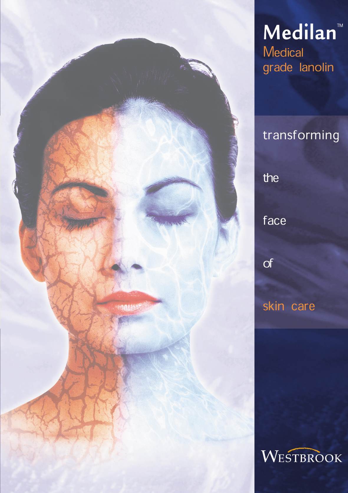 Womans face after using Medilan, a lanolin based product supplied by Croda, the worlds leading supplier of lanolin