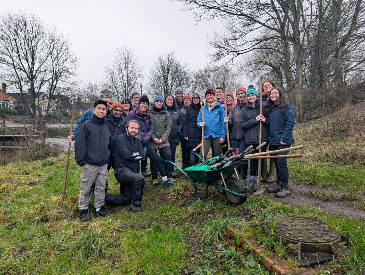 employees working to clear the River Foss in York