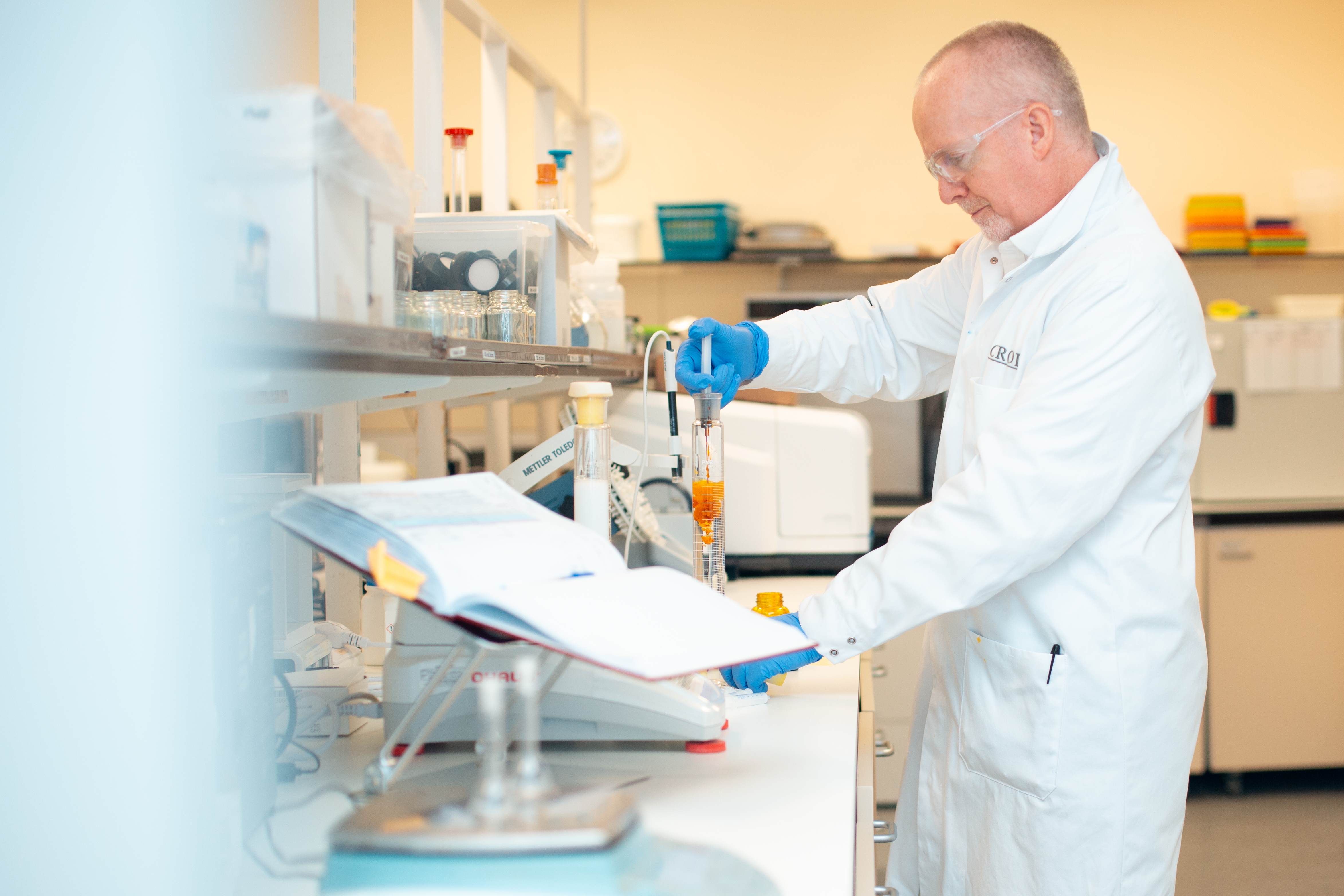 chemist working in laboratory