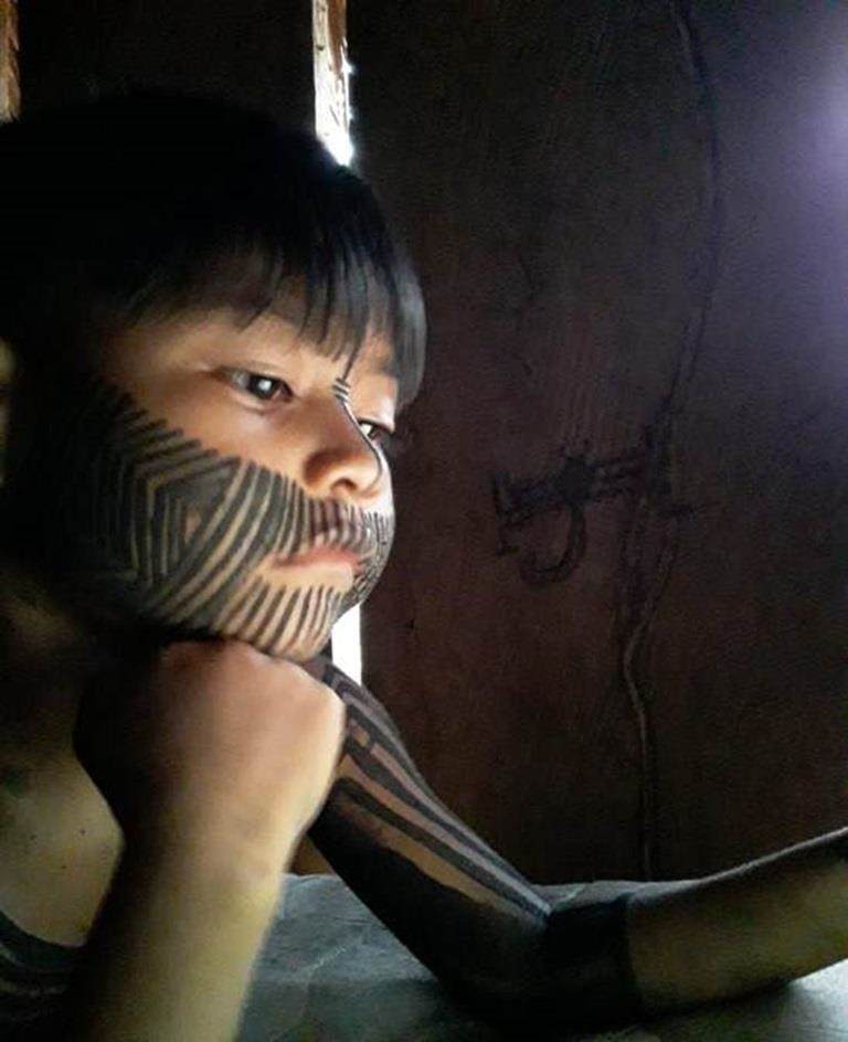 カヤポ戦士の少年