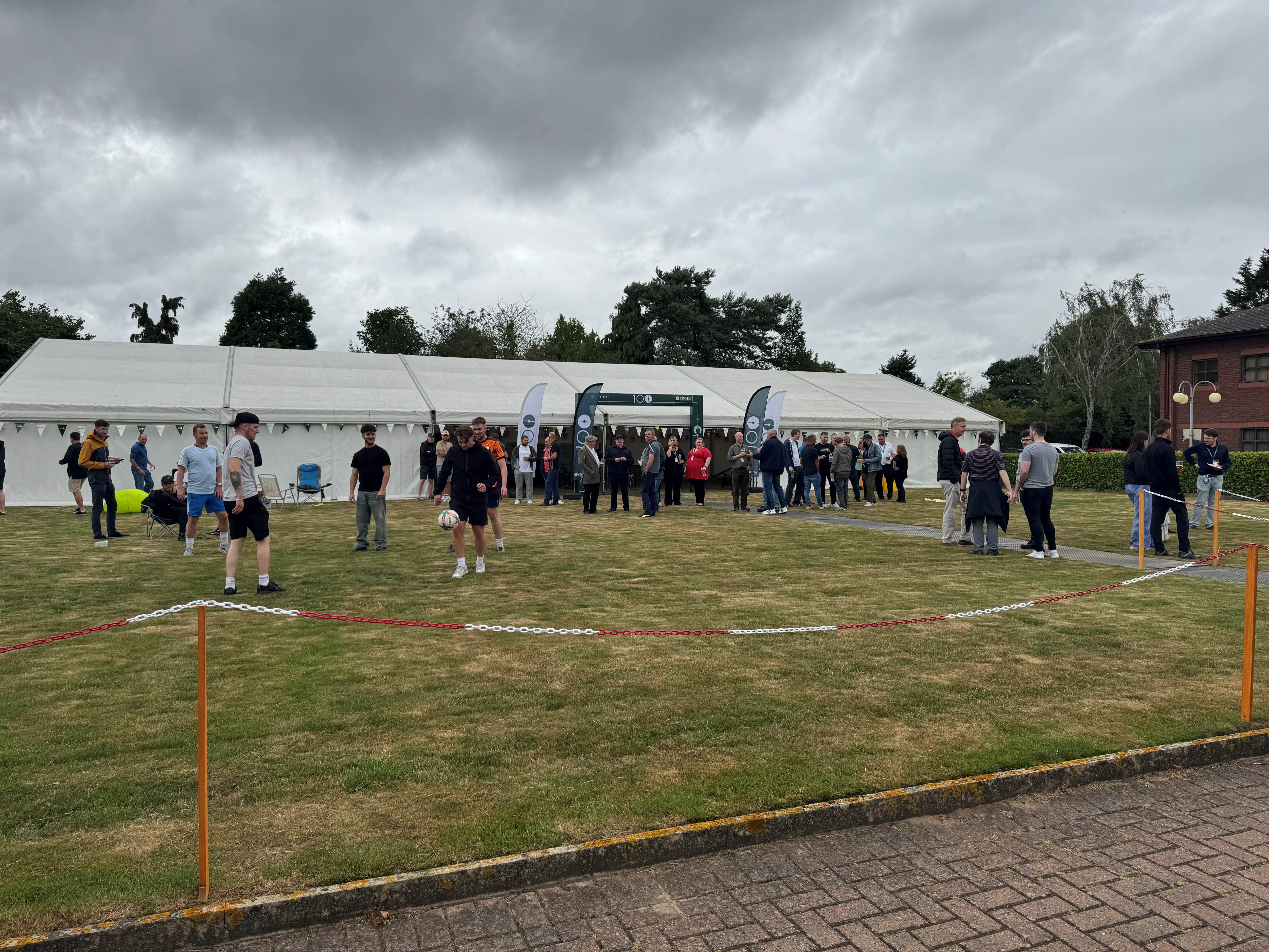 Croda celebrations in a marquee