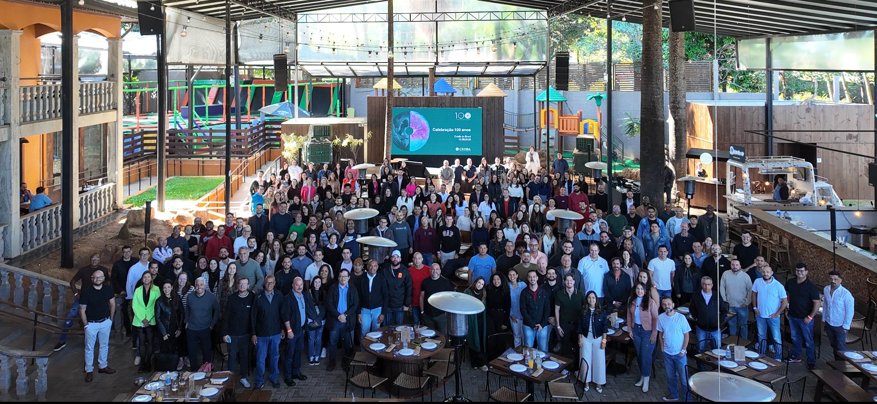 employees celebrating centenary