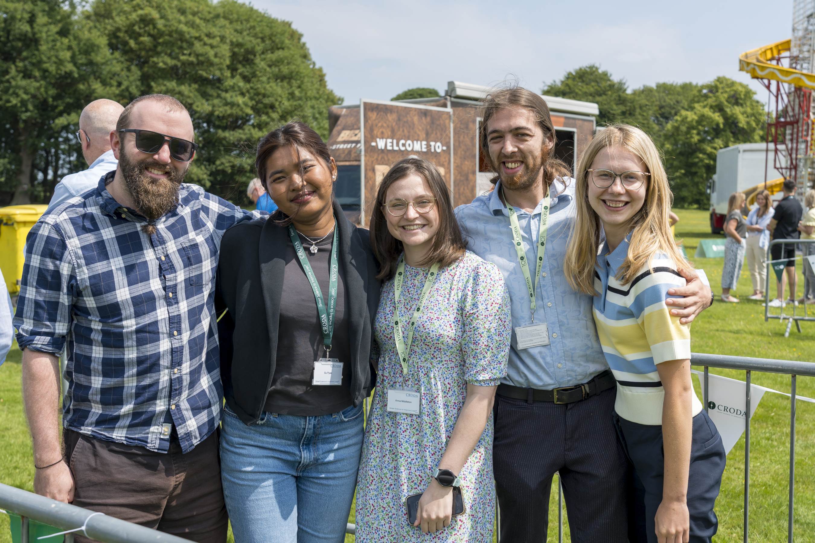 Croda employees celebrating croda's centenary