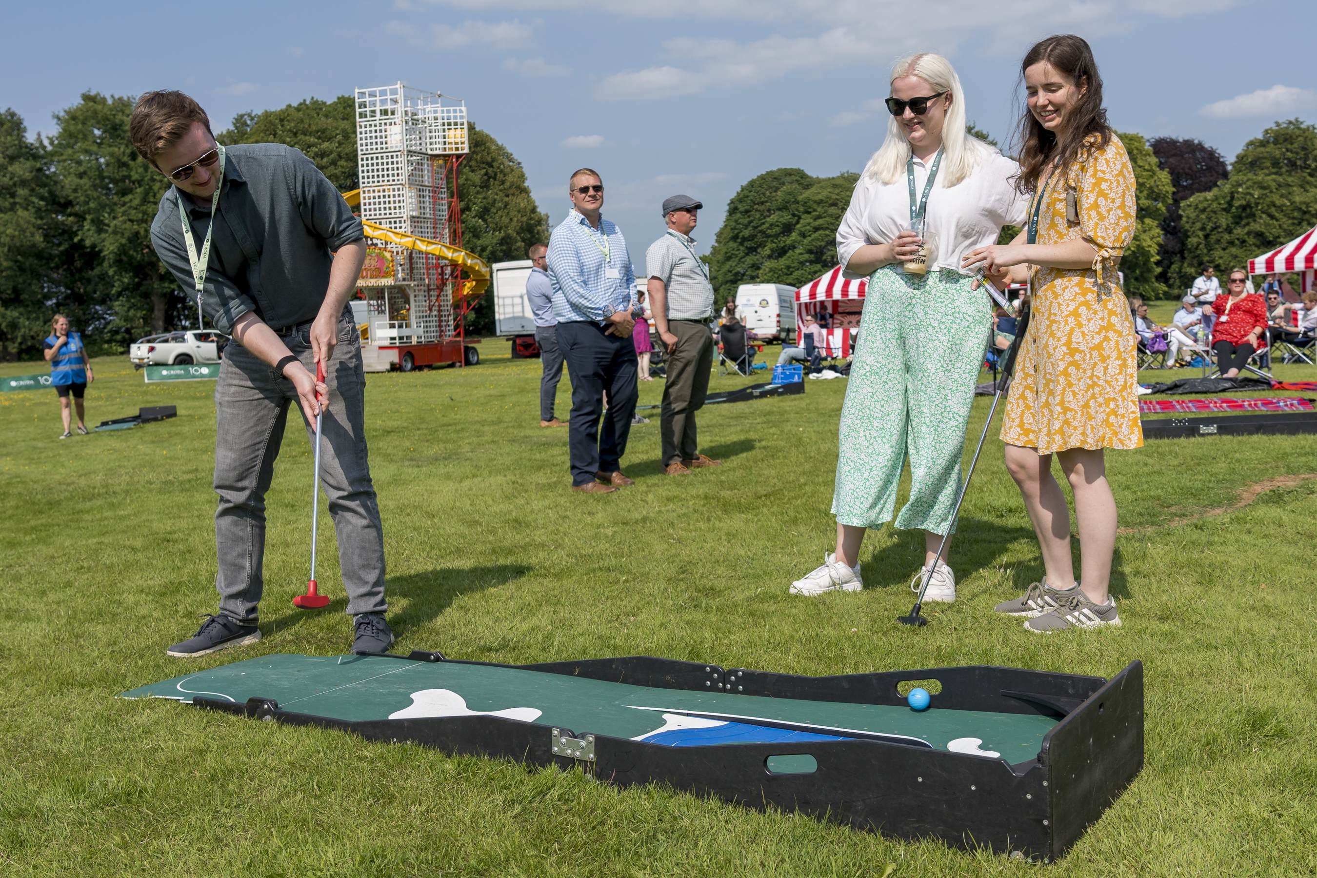 Croda employee playing crazy golf