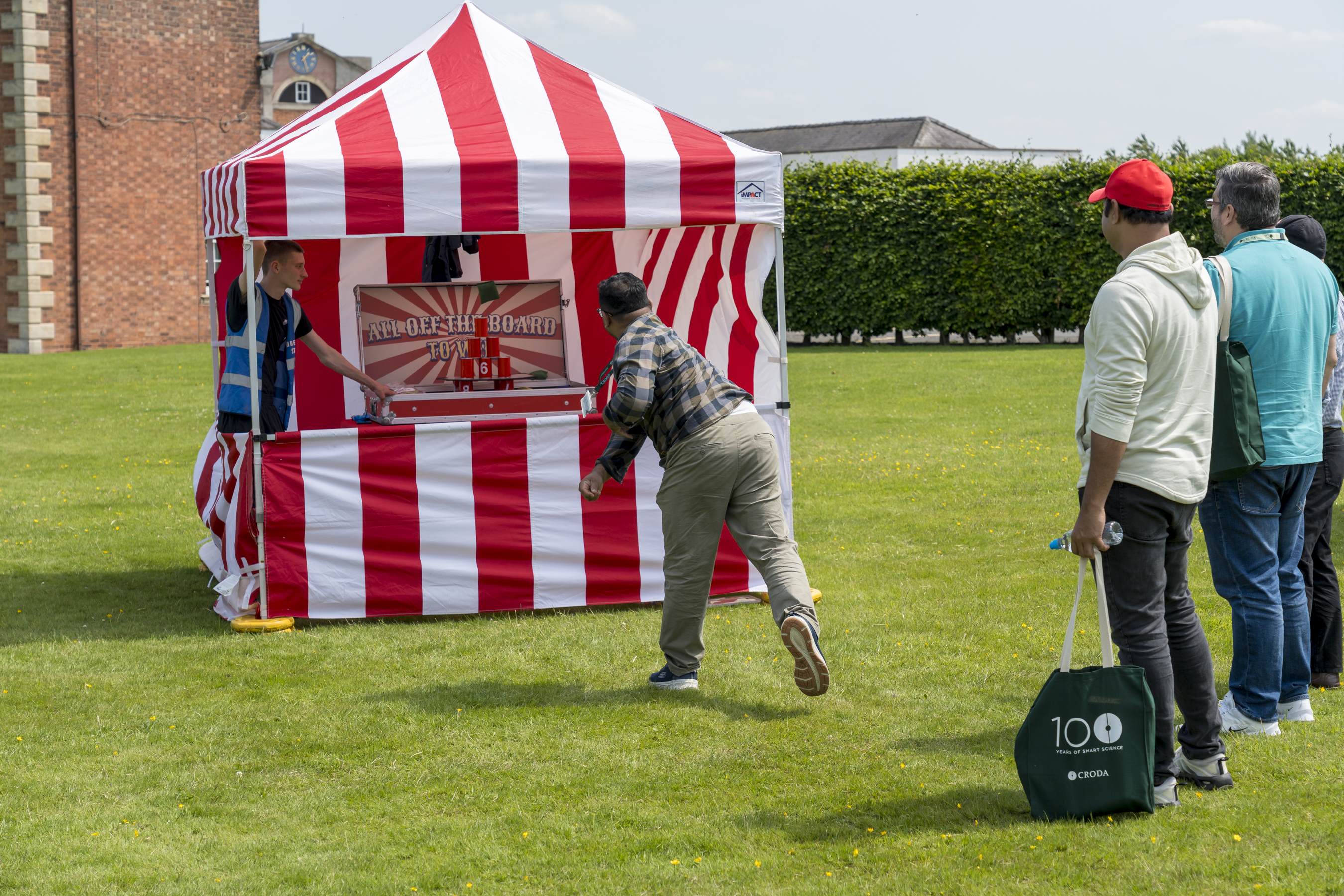Croda employee playing fun fair games
