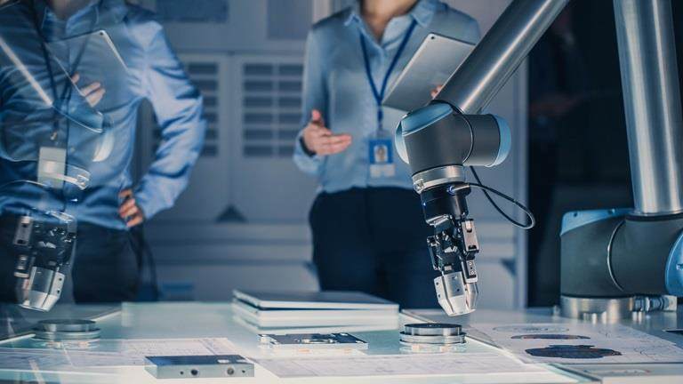 robot in office area