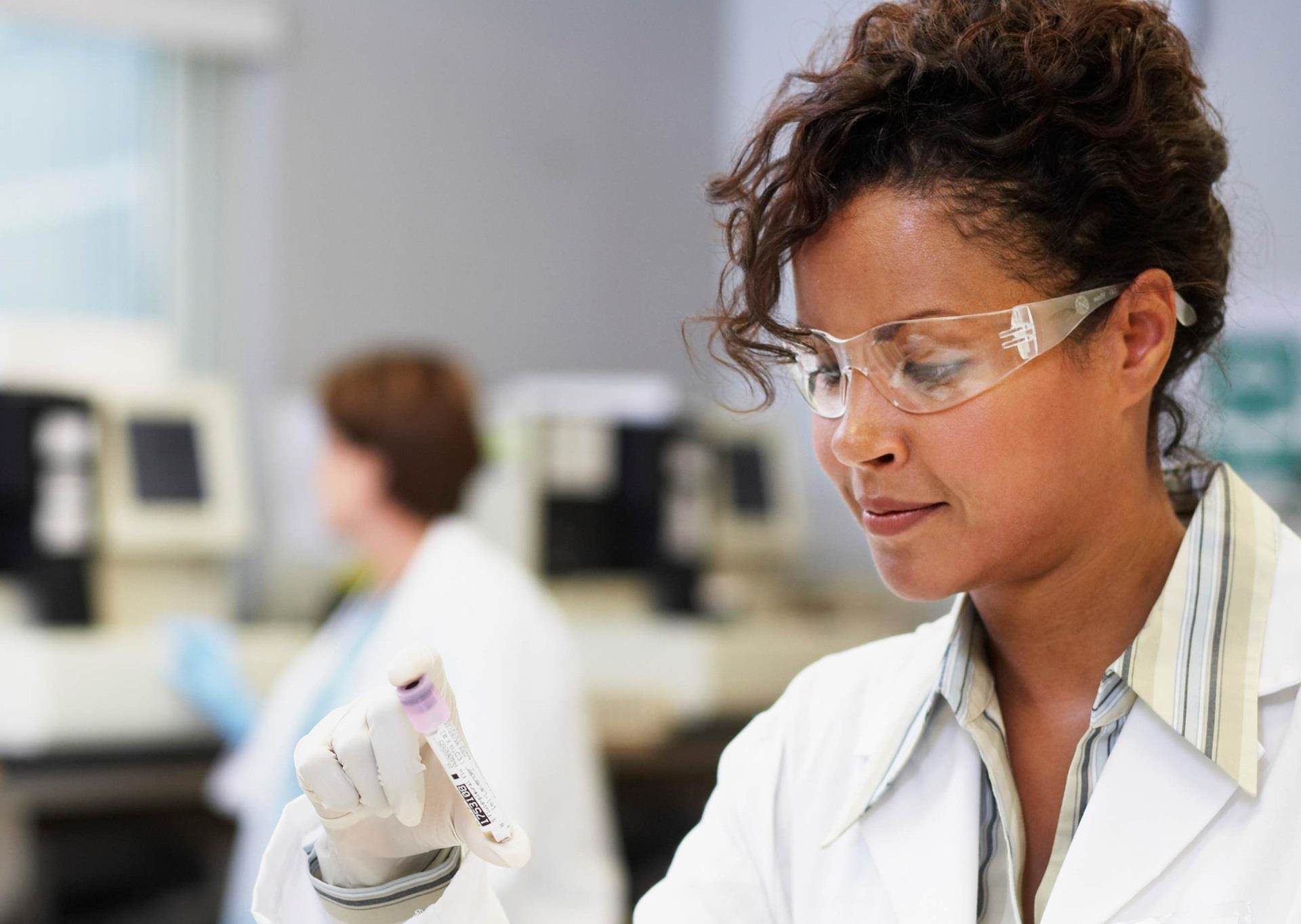 Chemist working in lab