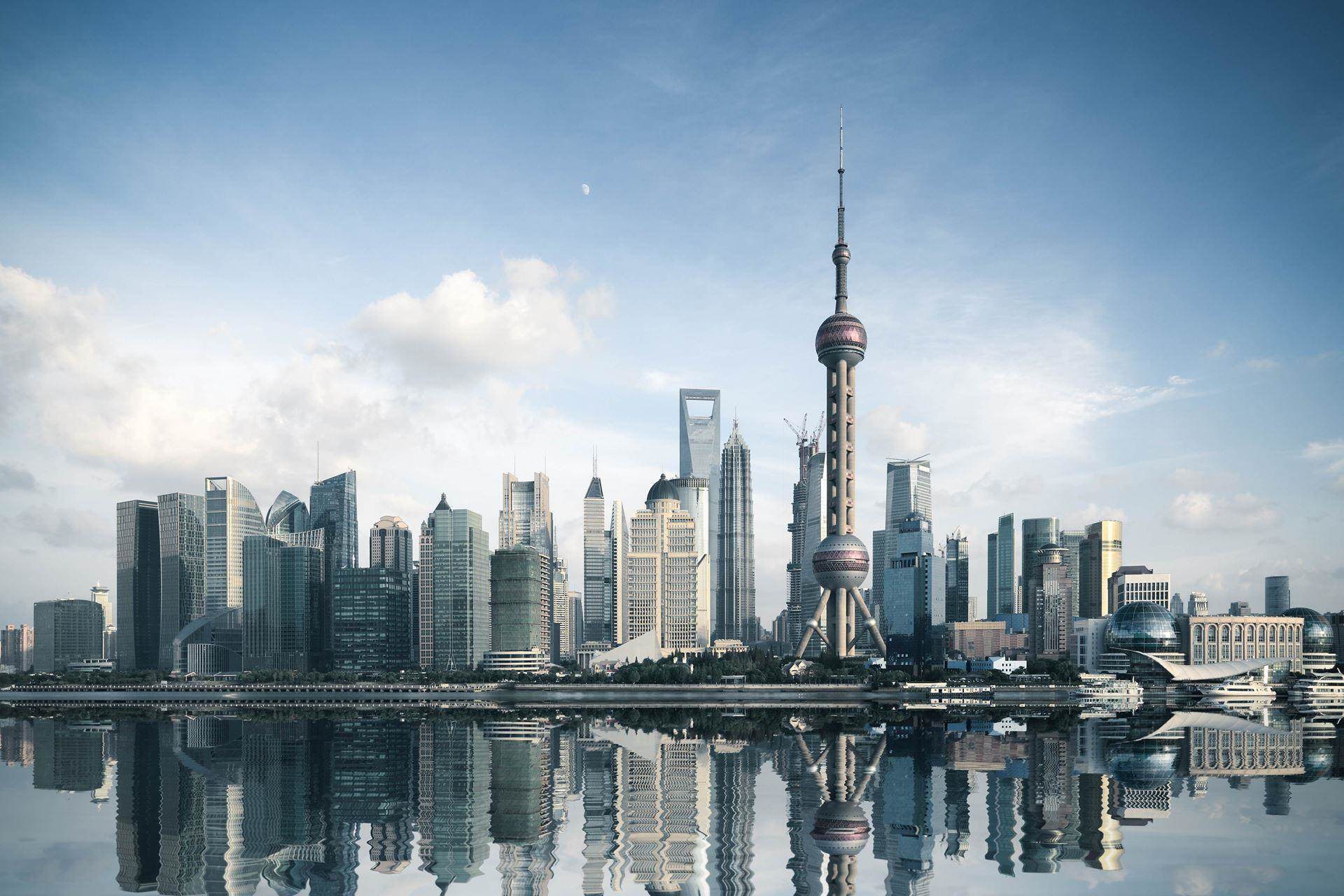 Shanghai skyline.