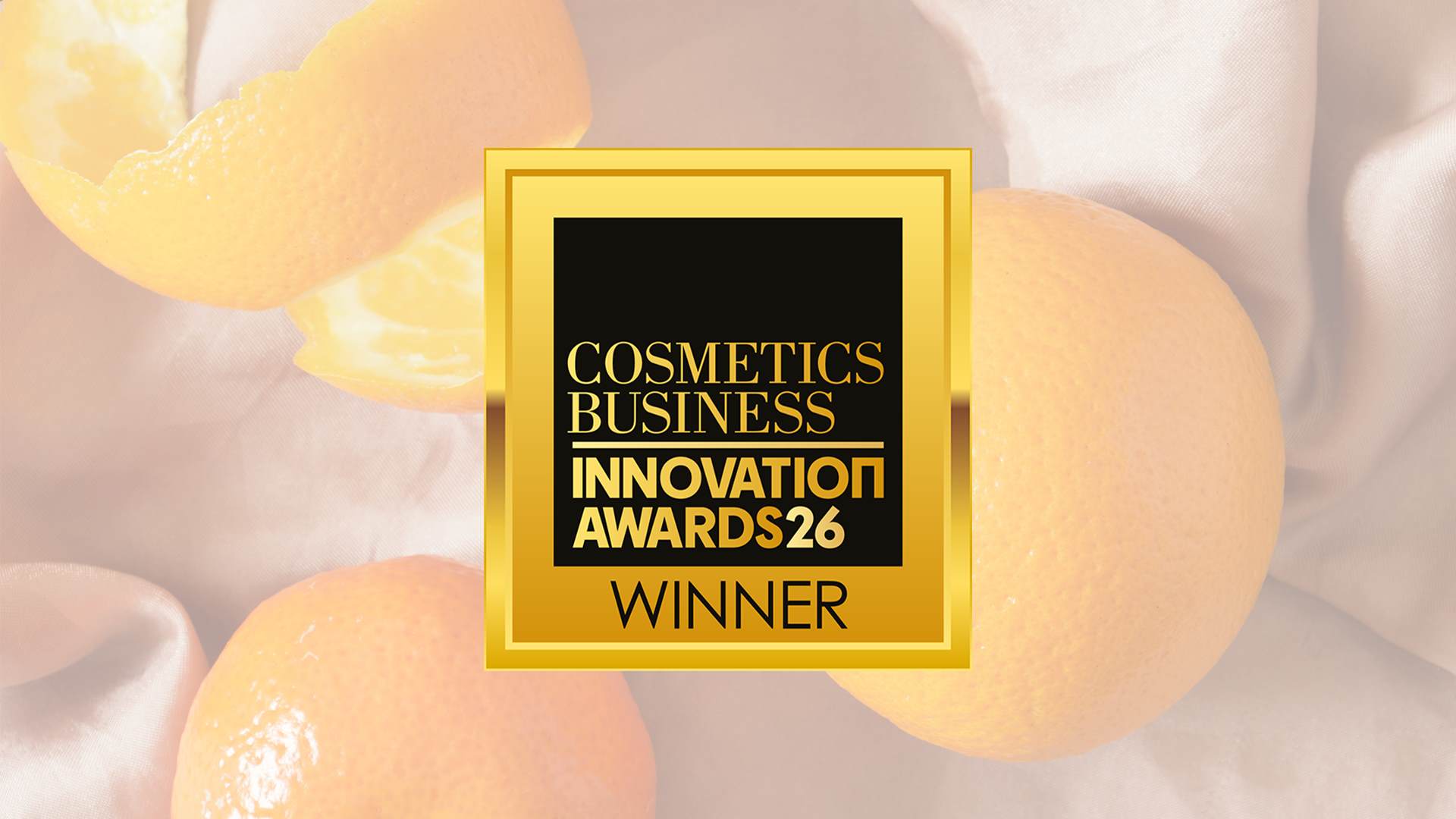 Cosmetics Business Innovation Award 2026 badge